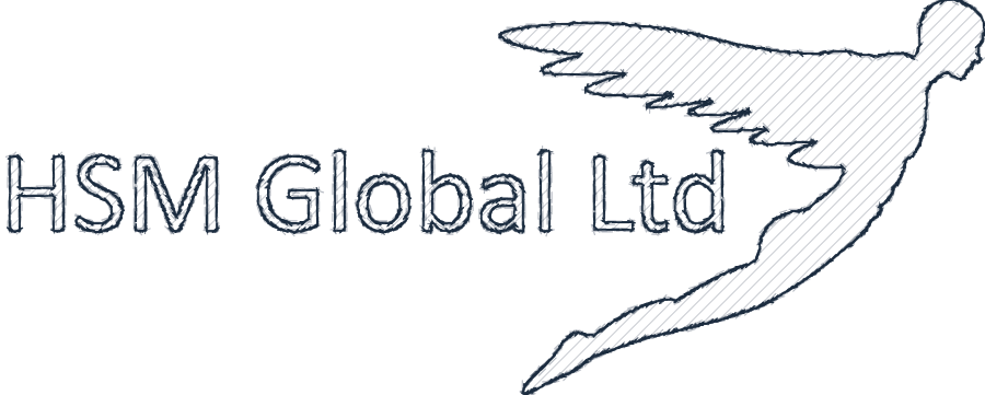 HSM Global logo, first generation, sketched