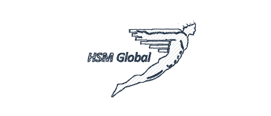 HSM Global logo, second generation, sketched
