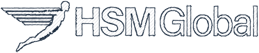 HSM Global logo, current, sketched
